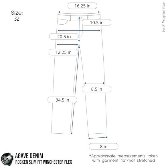 AGAVE DENIM ROCKER SLIM FIT WINCHESTER FLEX BLUE JEANS IN JAPANESE BROWN/INDIGO - Picture 14 of 15